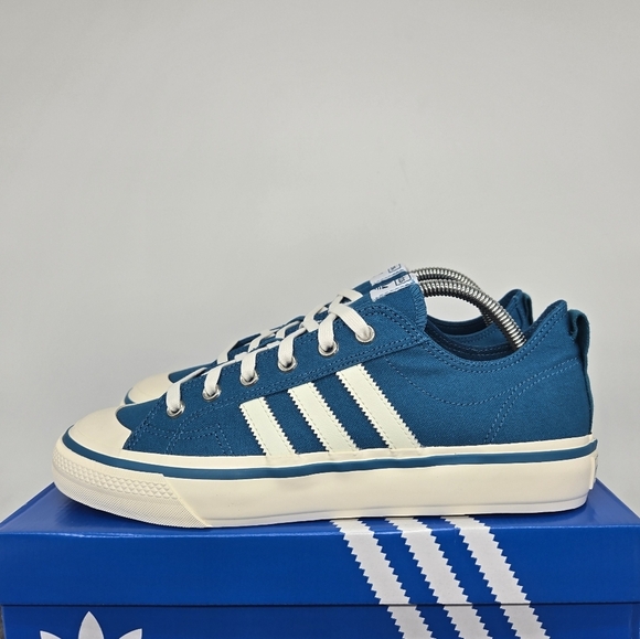 New adidas Lifestyle Nizza RF 74 Active Teal Off White Men's Shoes Size 12